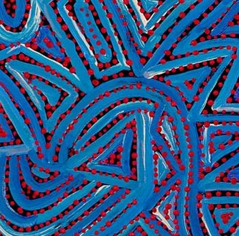 'Ngalyipi' Jorna Napurrurla Nelson. Cushion cover wool 30 x 40cm