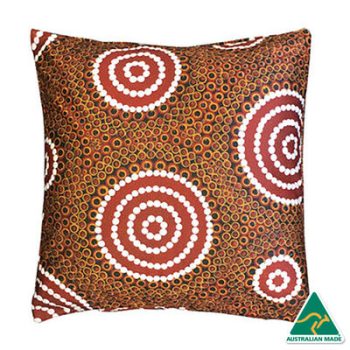 Aboriginal Design Cushion Cover - Water Hole Dreaming 40cm x 40cm