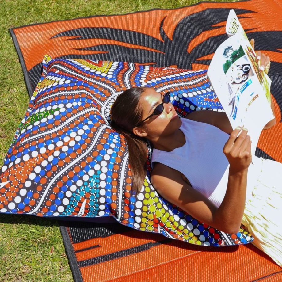 SUNSHINE Aboriginal Designed Giant Cushion / Bean Bag 1x1m - Image 2