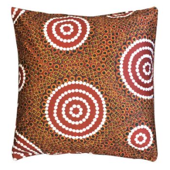 WATER HOLE DREAMING Aboriginal Designed Giant Cushion / Bean Bag 1x1m