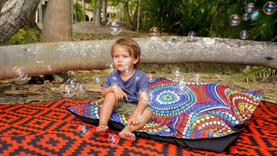 FAMILY Aboriginal Designed Giant Cushion / Bean Bag 1 x 1m - Image 4