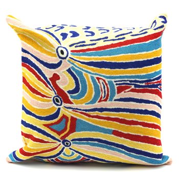 Wakirlpirra Jukurrpa (Dogwood Tree Dreaming) Wool 16in (40cm) Cushion Cover by Liddy Napanangka Walker