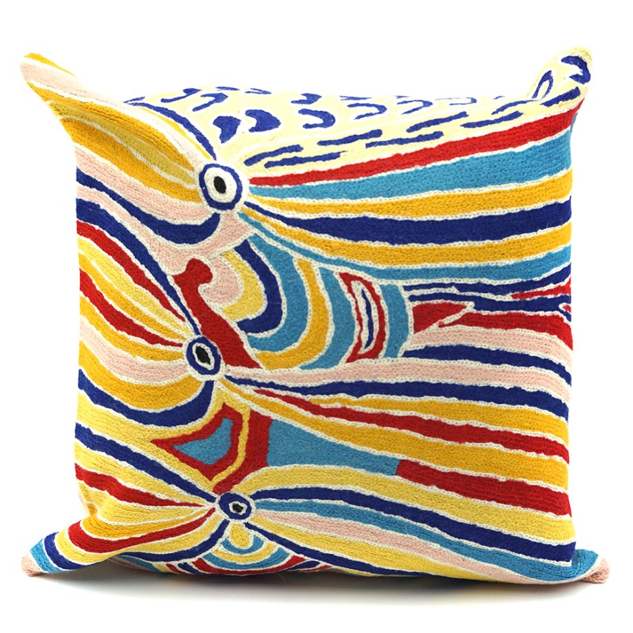 Wakirlpirra Jukurrpa (Dogwood Tree Dreaming) Wool 16in (40cm) Cushion Cover by Liddy Napanangka Walker