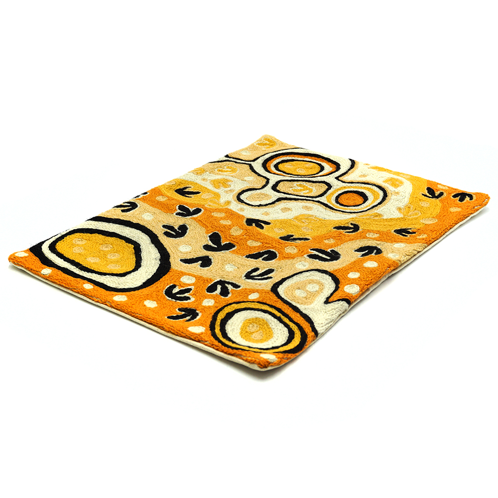 'Emu Dreaming' Pauline Nampijinpa Singleton. Cushion Cover Wool 30x40cm - Image 2