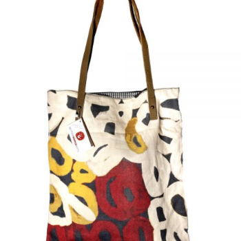 'Sisters' Anmanari Brown. Shoulder Tote Bag 43 x 38cm
