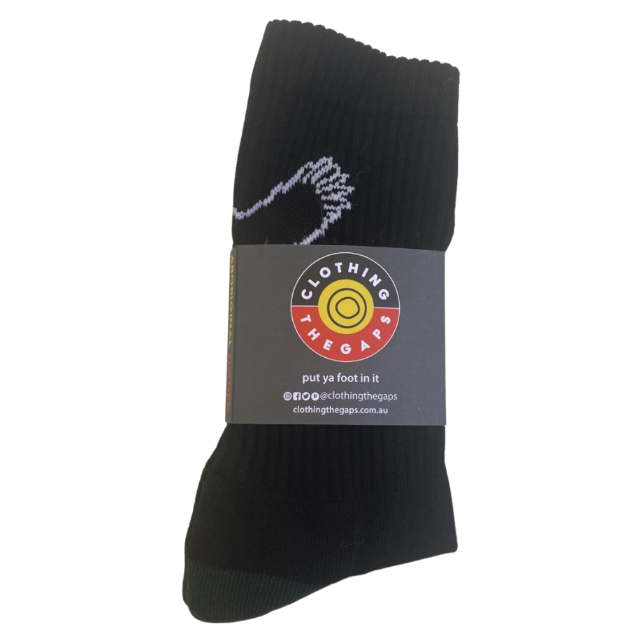 Clothing the Gaps - Crew Socks - Black Bunjil