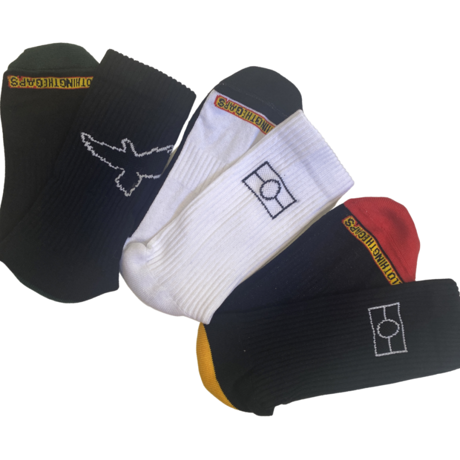 Clothing the Gaps - Crew Socks - White with Empty Flag - Image 4