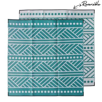 High Tide Recycled Mat 3 x 3m Green & Grey