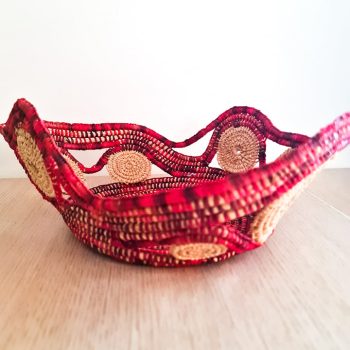 Handcrafted woven basket by Artist Trina Dalton-Oogjers
