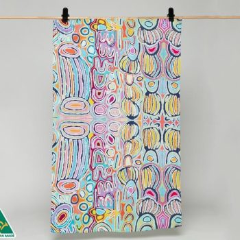 Judy Watson - Mina Mina Dreaming Cotton Tea Towel