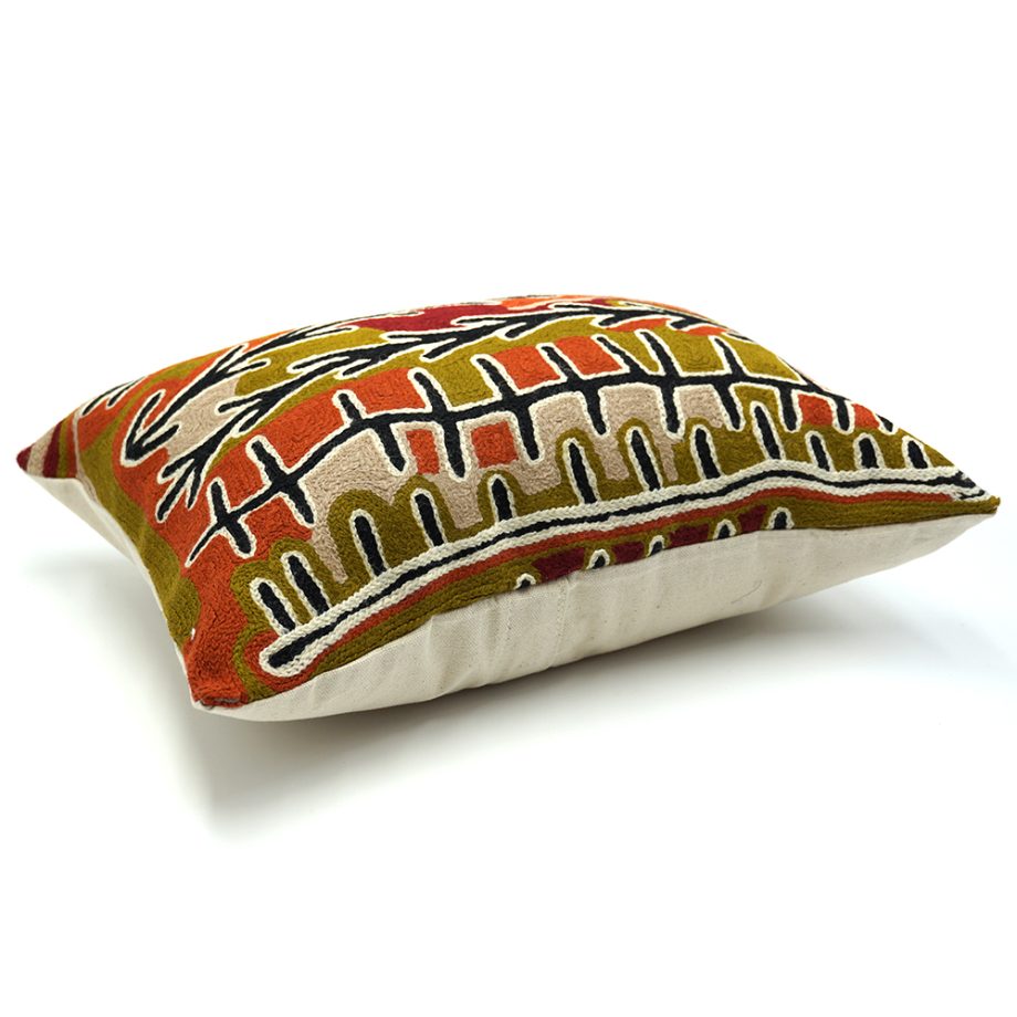 Ngalyipi Snake Vine Jukurrpa - 30x40cm Handwoven Wool Cushion Cover - Image 2