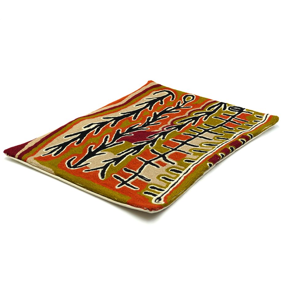 Ngalyipi Snake Vine Jukurrpa - 30x40cm Handwoven Wool Cushion Cover - Image 3