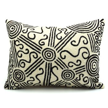Mina Mina Jukurrpa - Rectangle 30x40cm Handwoven Wool Cushion Cover