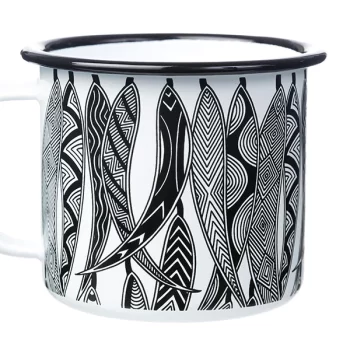 Dancing Wombat Enamel Mug - 350ml