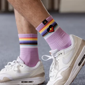 Blak Rainbow Luv Socks - Lilac - Clothing the Gaps