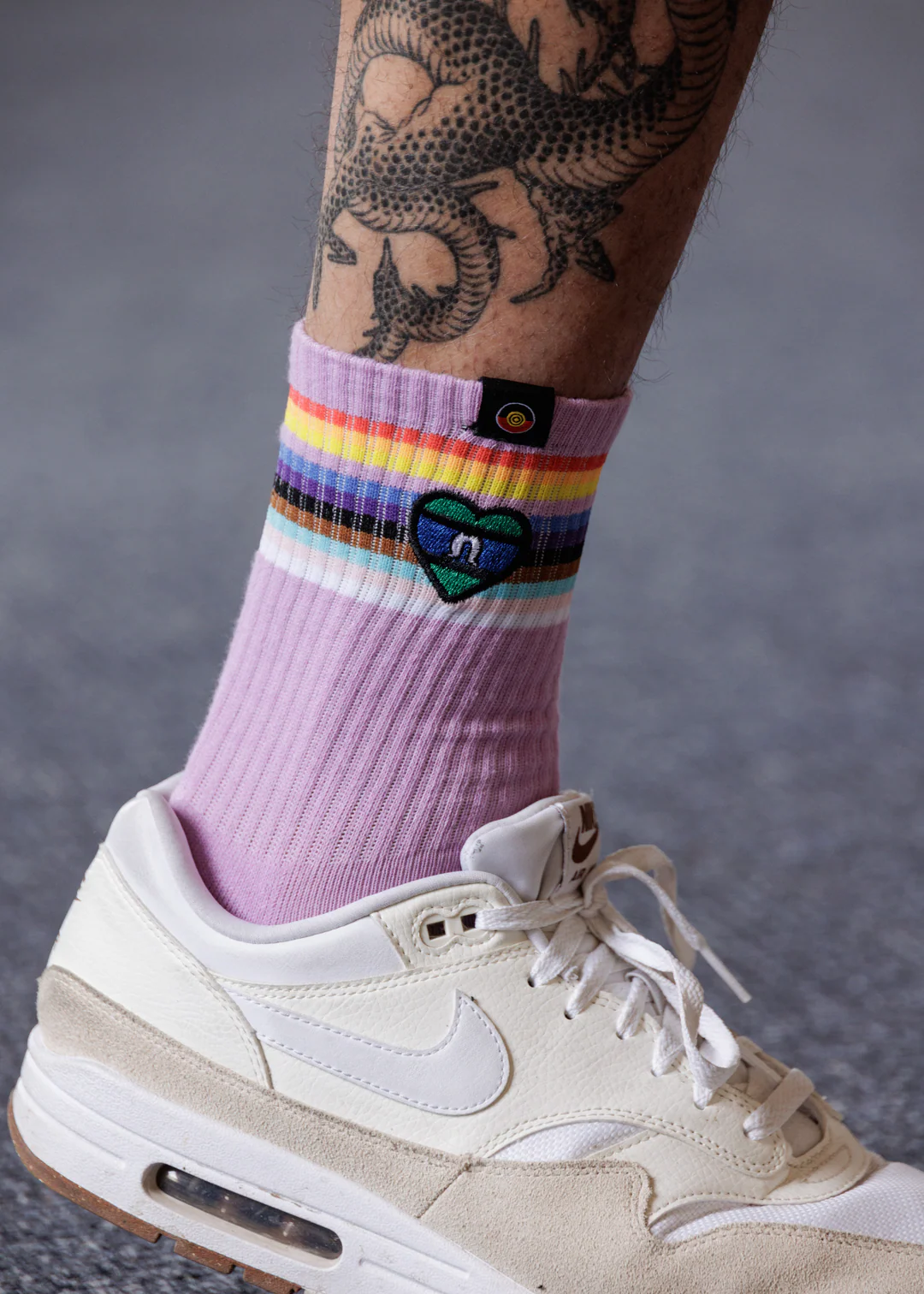 Blak Rainbow Luv Socks - Lilac - Clothing the Gaps - Image 2